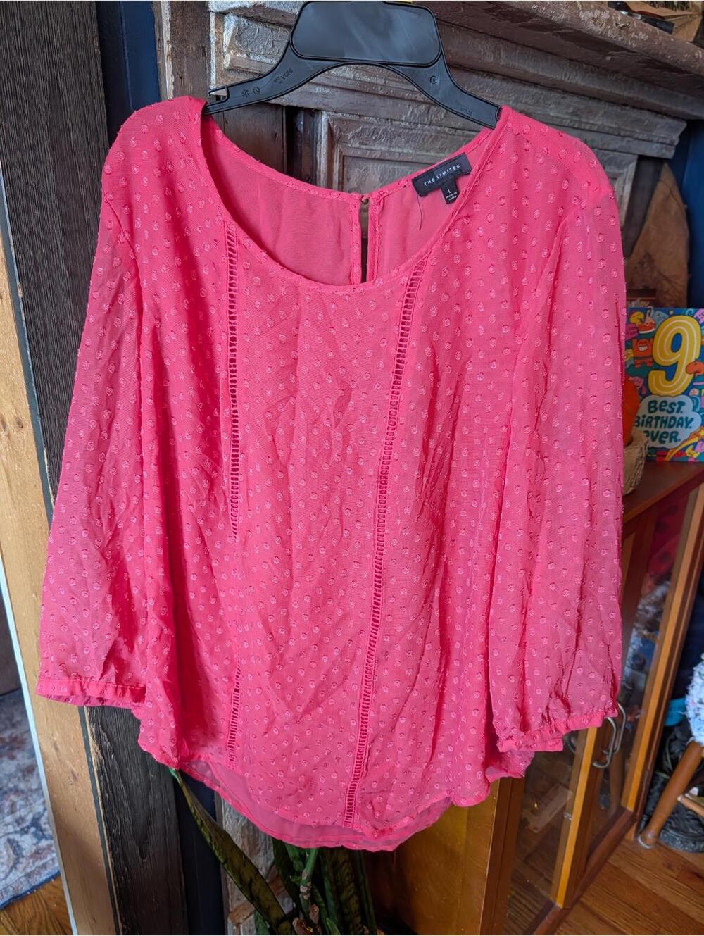 The Limited sz L womens pink blouse